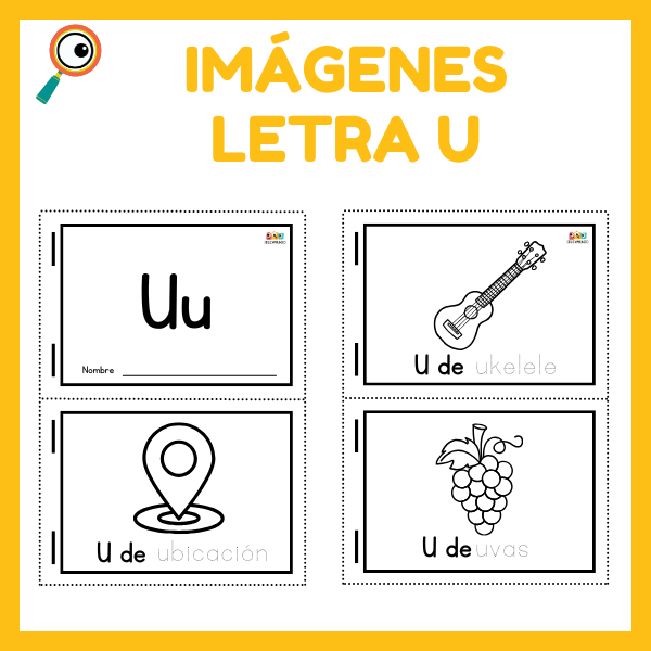 FICHAS DE dibujos con la letra U