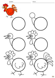 fichas de dibujos de animales para aprender a dibujar paso a paso 