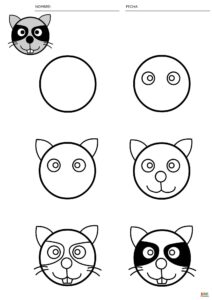 fichas de dibujos de animales para aprender a dibujar paso a paso 