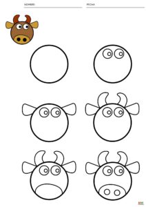 fichas de dibujos de animales para aprender a dibujar paso a paso 