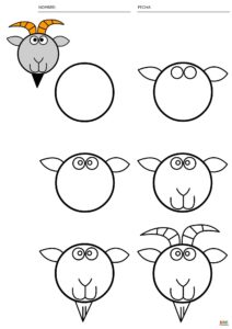 fichas de dibujos de animales para aprender a dibujar paso a paso 