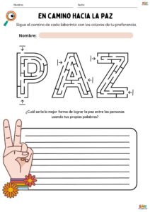 fichas dia escolar de la paz y la no violencia en pdf gratis
