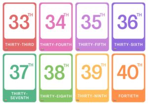 números ordinales para fichas descargablees