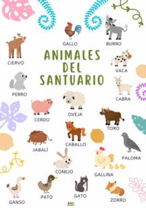 poster para decorar el aula de los animales del santuario