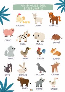 poster para decorar el aula de los animales del santuario