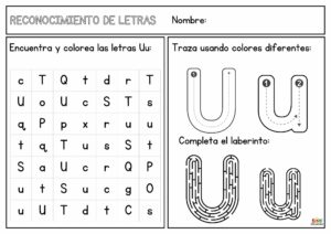trazo de la letra u 13