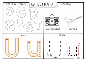trazo de la letra u 3