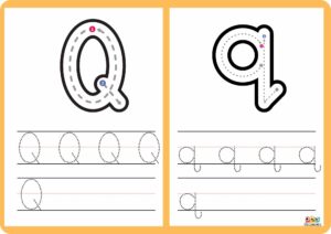 fichas de trazo de letras q