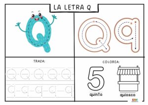 fichas de trazo de letras q