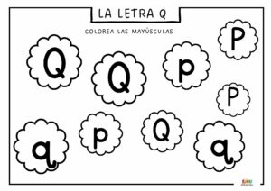 fichas de trazo de letras q