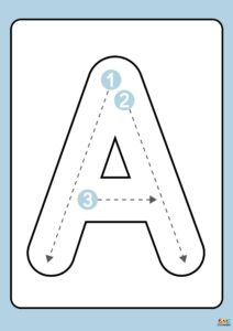 fichas de vocales para imprimir letra a