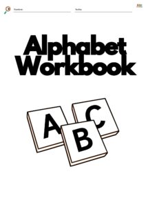 Fichas educativas con ejercicios del abecedario en inglés para niños, incluye trazos de letras, palabras y dibujos