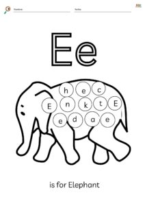 Fichas educativas con ejercicios del abecedario en inglés para niños, incluye trazos de letras, palabras y dibujos