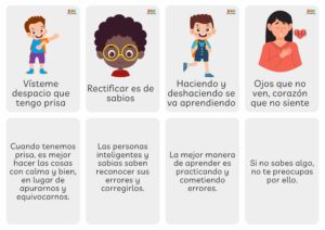 fichas de refranes para niños con dibujos en pdf