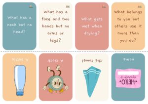 fichas en pdf con acertijos en inglés para niños