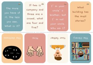 fichas en pdf con acertijos en inglés para niños
