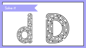 fichas de letras del abecedario en ingles letra d