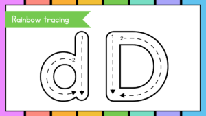 fichas de letras del abecedario en ingles letra d