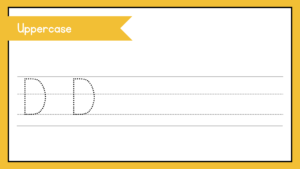 fichas de letras del abecedario en ingles letra d