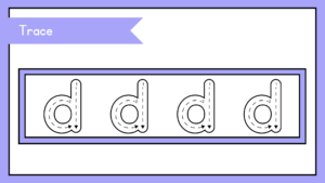 fichas de letras del abecedario en ingles letra d