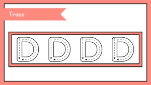 fichas de letras del abecedario en ingles letra d