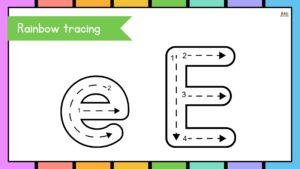 fichas de la letra e en ingles