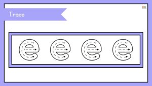 fichas de la letra e en ingles