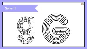 fichas de la letra g en ingles