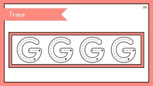 fichas de la letra g en ingles