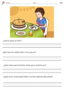Fichas de inferencias para niños con imágenes y preguntas para desarrollar la comprensión.