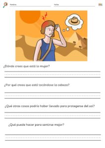 Fichas de inferencias para niños con imágenes y preguntas para desarrollar la comprensión.