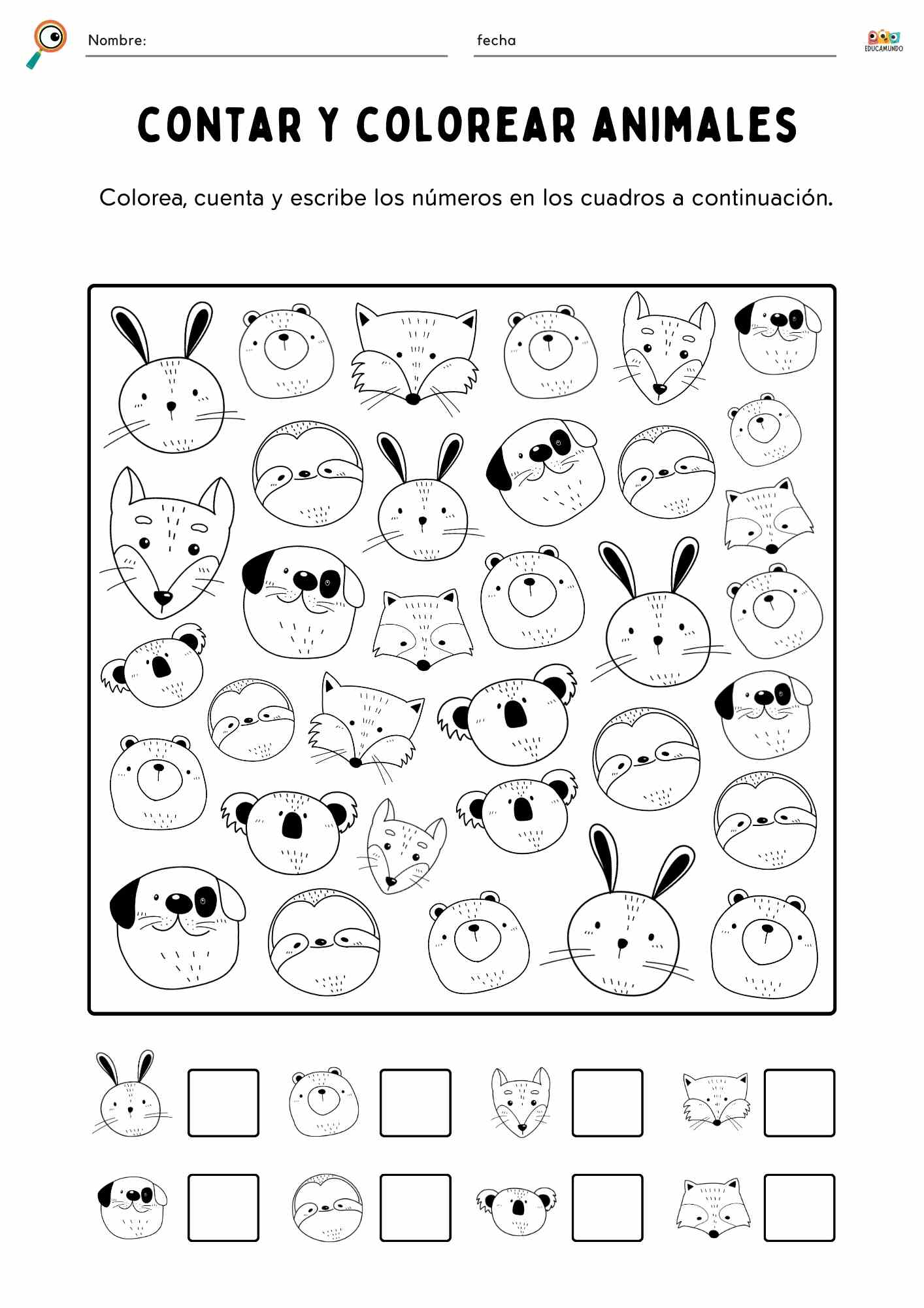 Fichas coloreables para aprender a contar | EducaMundo