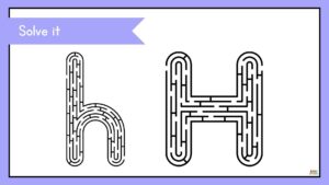 fichas de la letra h en ingles