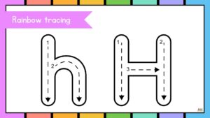 fichas de la letra h en ingles