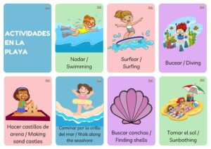 objetos de la playa en ingles vocabulario 1