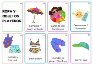 objetos de la playa en ingles vocabulario 5