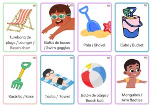 objetos de la playa en ingles vocabulario 6