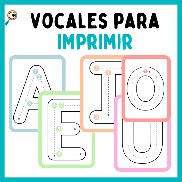 fichas de vocales para imprimir letra