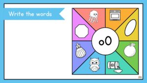 fichas para preescolar de la letra o en inglés