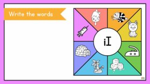 fichas para preescolar de la letra I en inglés