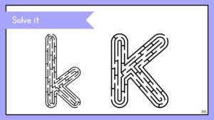 fichas para preescolar de la letra k en inglés