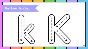 fichas para preescolar de la letra k en inglés