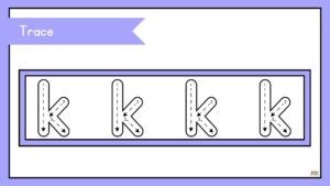 fichas para preescolar de la letra k en inglés