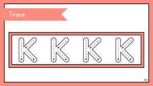 fichas para preescolar de la letra k en inglés