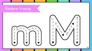 fichas para preescolar de la letra m en inglés