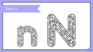 fichas para preescolar de la letra n en inglés