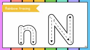 fichas para preescolar de la letra n en inglés